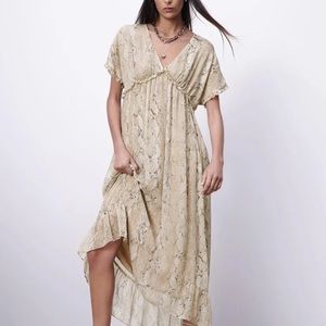 Zara python printed midi dress